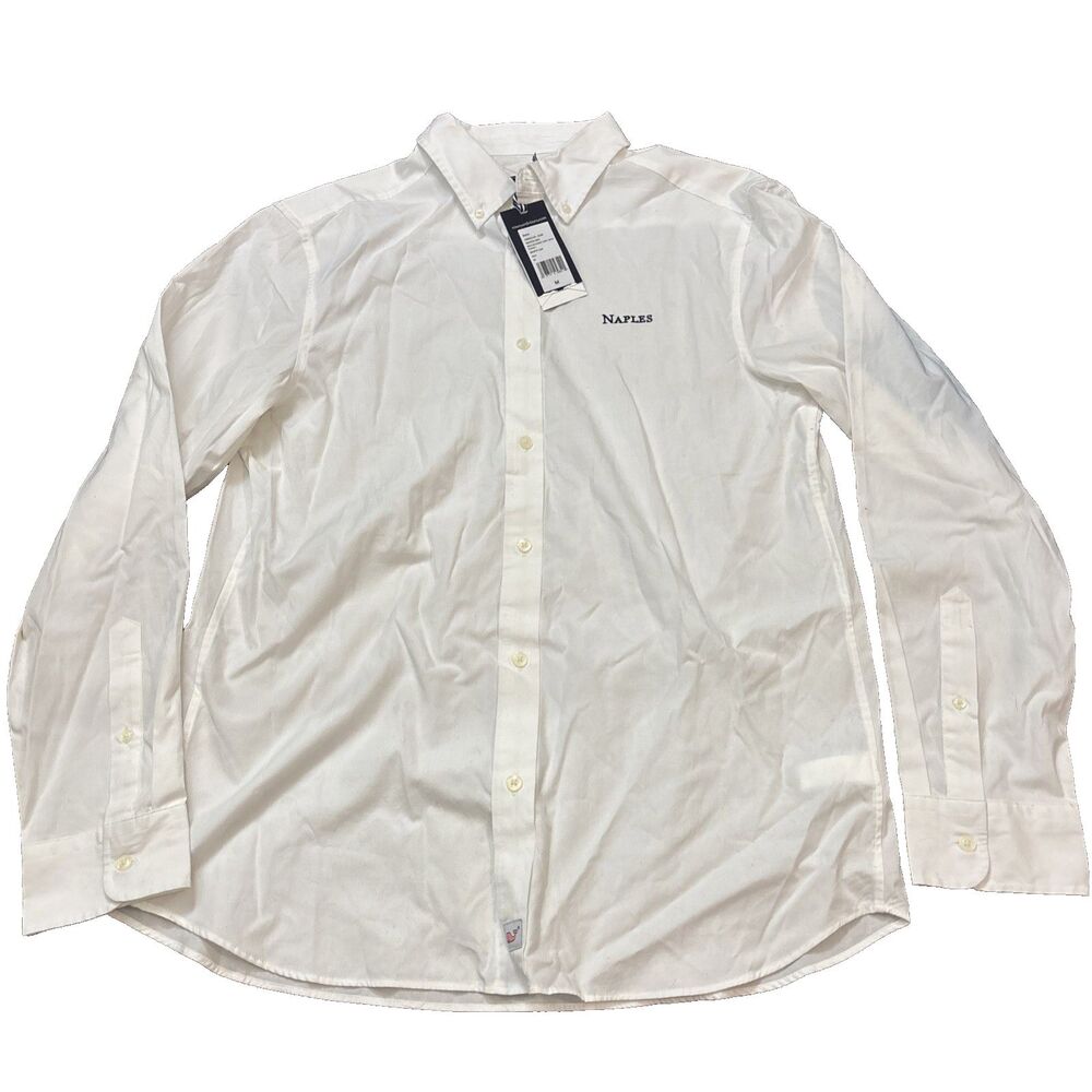 Vineyard Vines Button Up Shirt Mens Medium White Murray Ian & Shep Naples $98